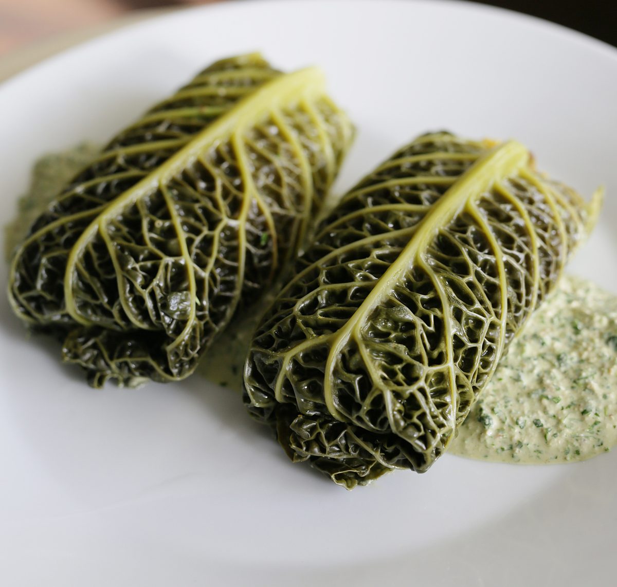 Stuffed savoy cabbage rolls